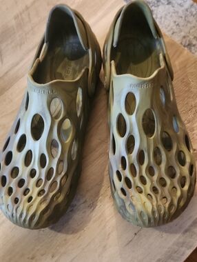 Mens Merrell Olive Green Foam Slip-On Water Clog
